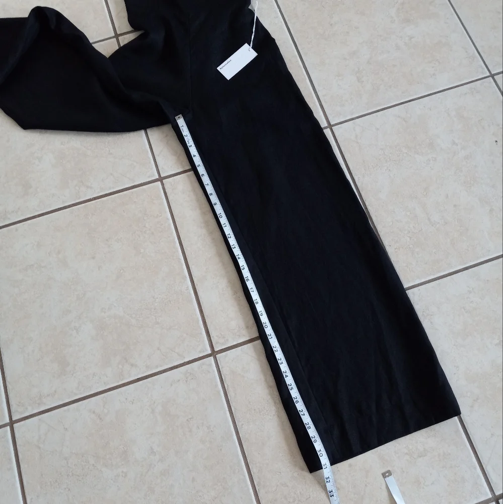 Reformation Linen Wide Leg Autumn Jumpsuit Black 2